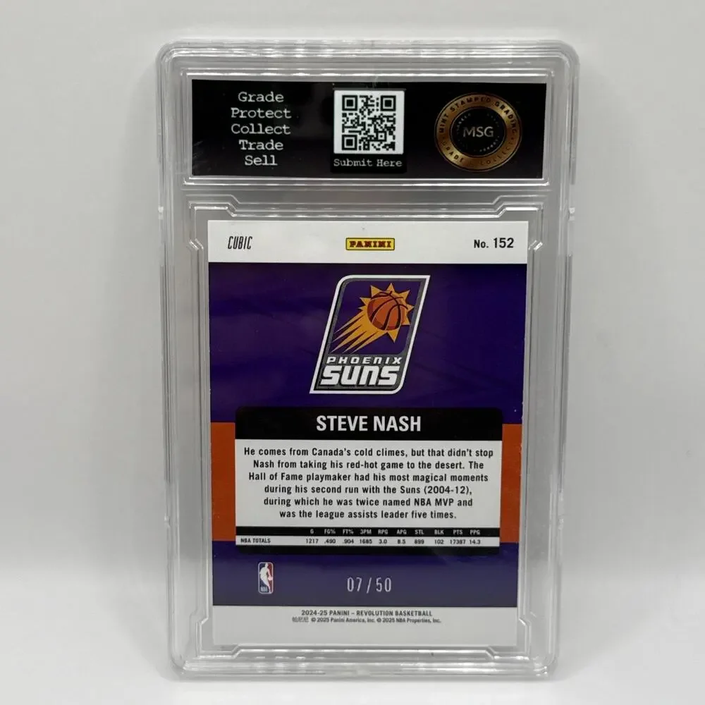 2024-25 Panini Revolution - Legends Steve Nash #152 Cubic /50 Graded 9 Mint